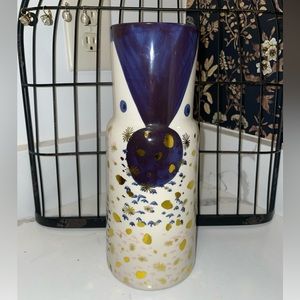 Pier 1 Imports Vase Pier One Blue White Gold